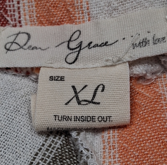 Dear Grace With Love Striped Paper Bag Cropped Pants  Size XL - Picture 9 of 10